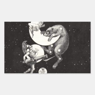 Sticker Rectangulaire Illustration de la nuit divine de l'univers du cie