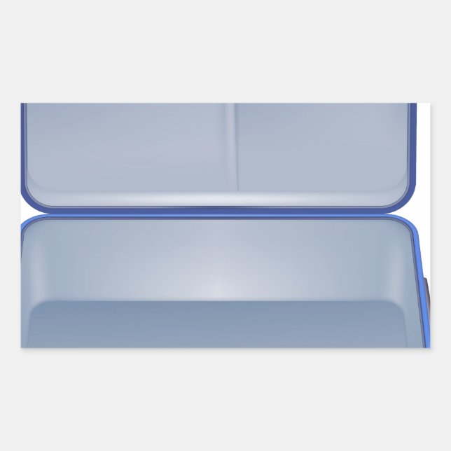 Sticker Rectangulaire Illustration de valise vide (Devant)