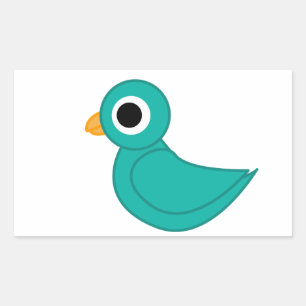 Sticker Rectangulaire Illustration d'oiseau