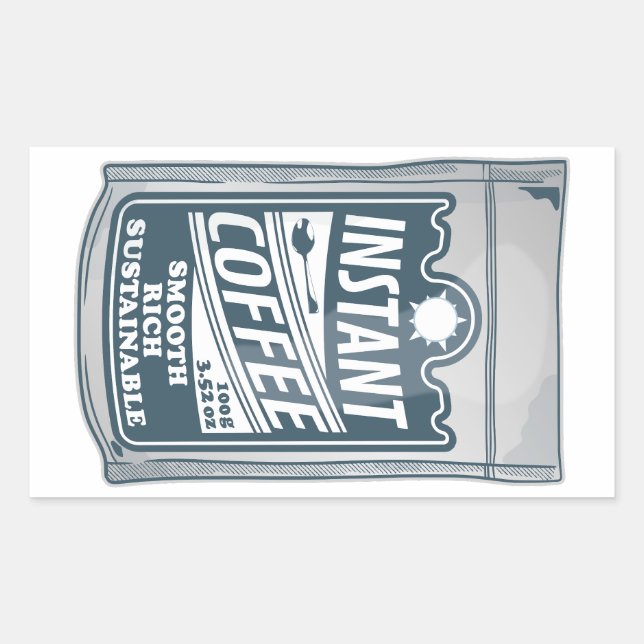 Sticker Rectangulaire Illustration instantanée de pop art café (Devant)