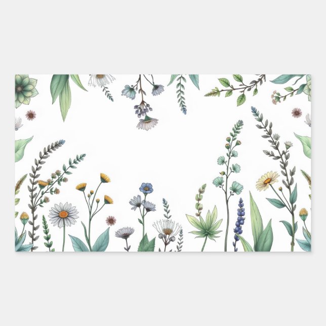 Sticker Rectangulaire illustration vectorielle d'une collection diversif (Devant)