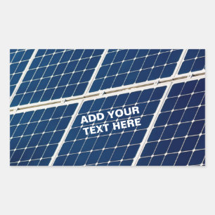 Sticker Rectangulaire Image amusante d'un panneau solaire