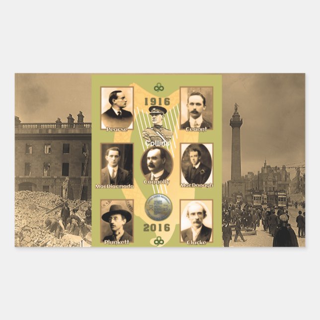 Sticker Rectangulaire Image de Héros irlandais pour Rectangle-Stickers-G (Devant)