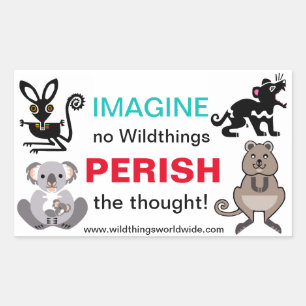 Sticker Rectangulaire IMAGINE - Amoureux des animaux - Animaux en danger