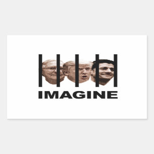 Sticker Rectangulaire Imaginez Trump, McConnell et Ryan Behind Bars