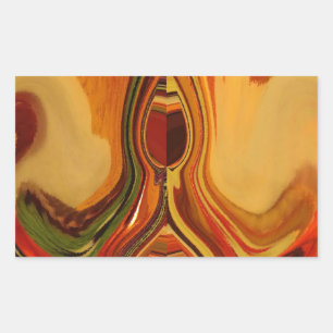 Sticker Rectangulaire Impression Abstraite de l'art de la rotation de la