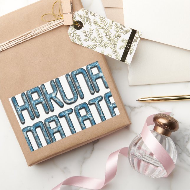 Sticker Rectangulaire Impression d'art 3D Hakuna Matata (Cadeaux)