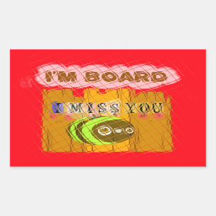 Sticker Rectangulaire Impression d'art d'abeille excentrique