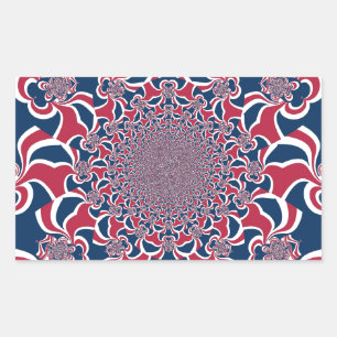 Sticker Rectangulaire Impression d'art de Kaléidoscope