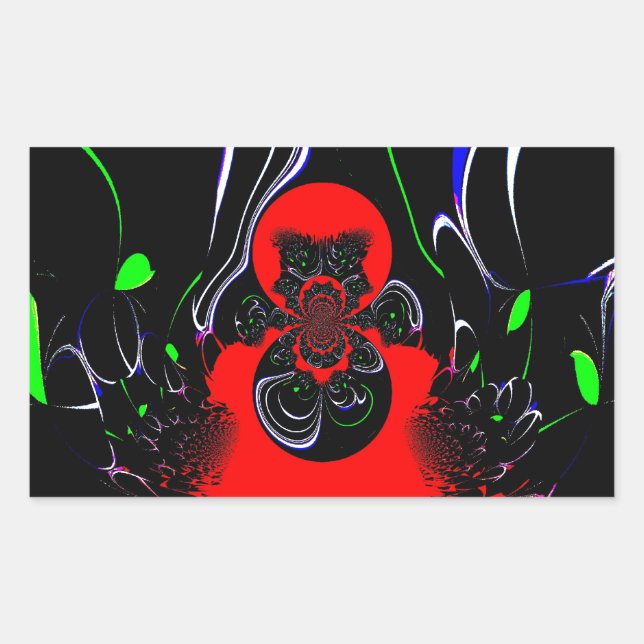 Sticker Rectangulaire Impression d'art fluide Kaleidoscope (Devant)