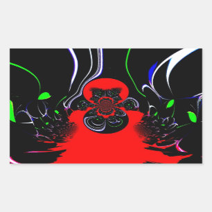 Sticker Rectangulaire Impression d'art fluide Kaleidoscope