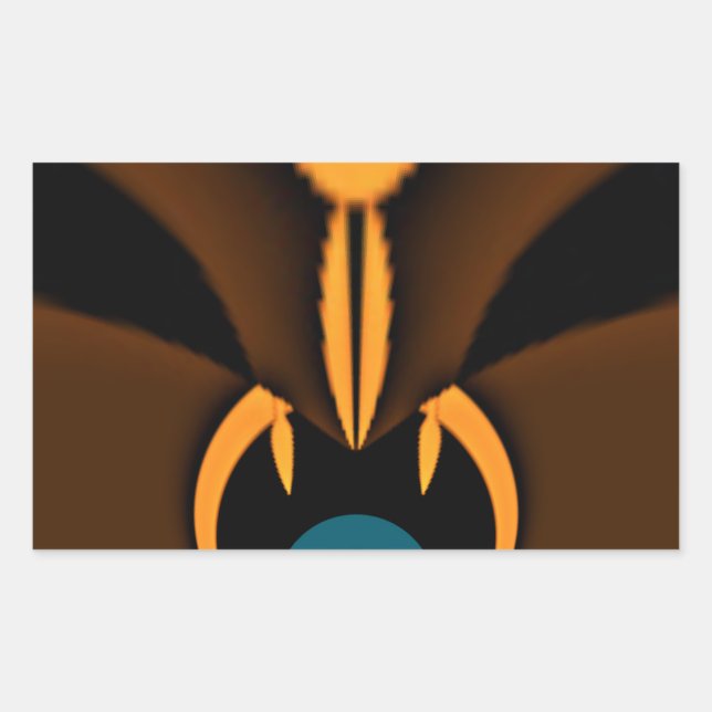 Sticker Rectangulaire Impression de contraste de couleur Abstraite (Devant)