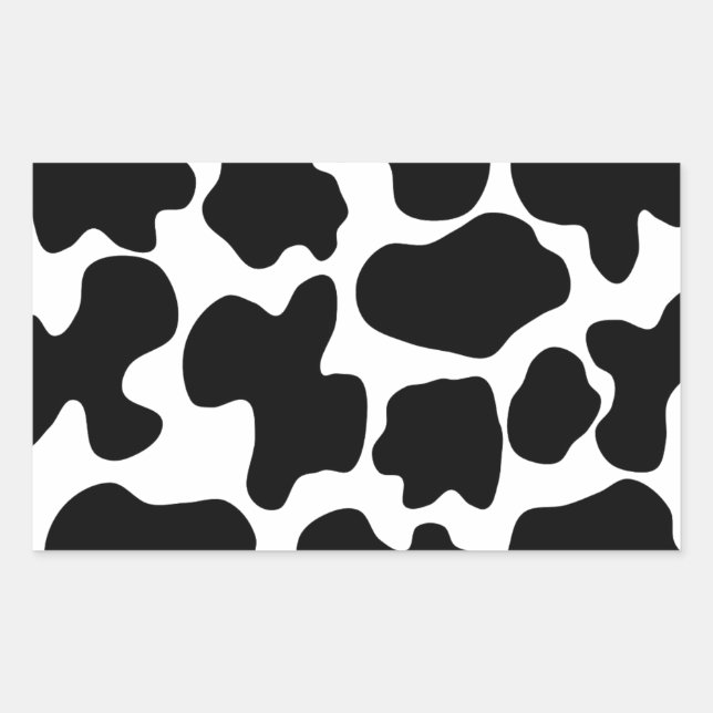 Sticker Rectangulaire Impression de vache (Devant)
