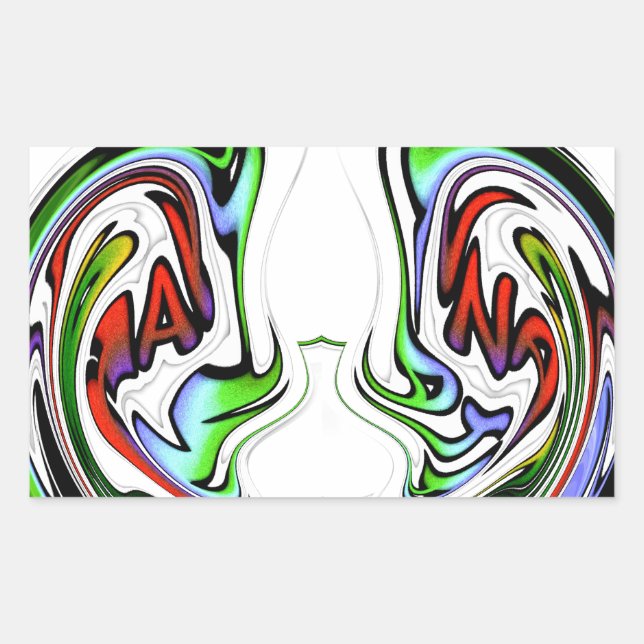 Sticker Rectangulaire Imprimer Hakuna Matata Whirl Art Extraordinaire (Devant)