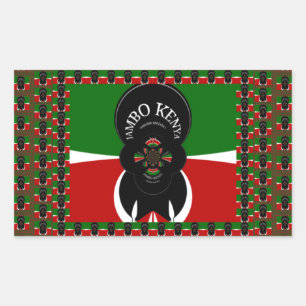 Sticker Rectangulaire Imprimerie d'art Jambo Kenya