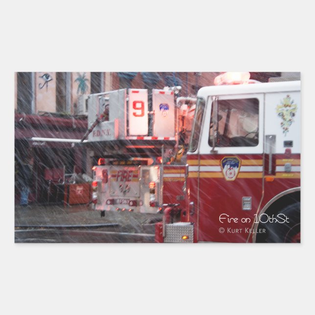 Sticker Rectangulaire Incendie le 10ème ST (Devant)