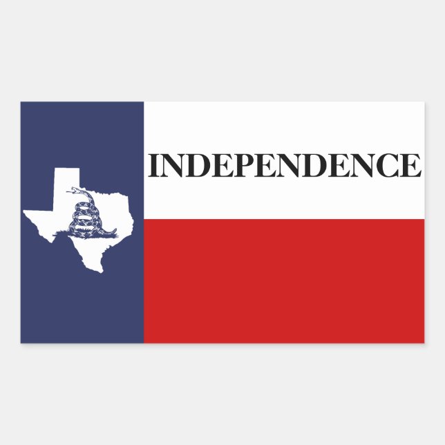 Sticker Rectangulaire Indépendance du Texas - Drapeau étoilé solitaire G (Devant)