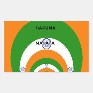 Sticker Rectangulaire India HAKUNA MATATA