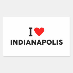 Sticker Rectangulaire Indianapolis États-Unis amérique USA amour ville n