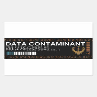 Sticker Rectangulaire Indicateur de contact de données CONTAMINANT autoc