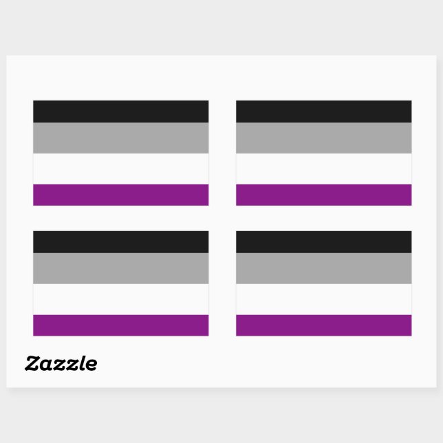 Sticker Rectangulaire Indicateur de fierté sexuelle (Feuille)