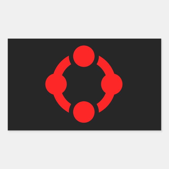 Sticker Rectangulaire Indicateur de la fierté de créneau (noir) (Devant)