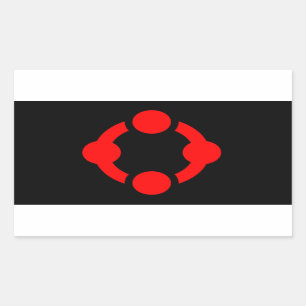 Sticker Rectangulaire Indicateur de la fierté de créneau (noir)