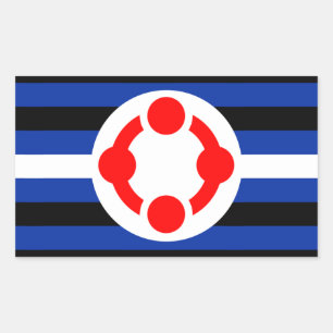 Sticker Rectangulaire Indicateur de la fierté de créneau (original)