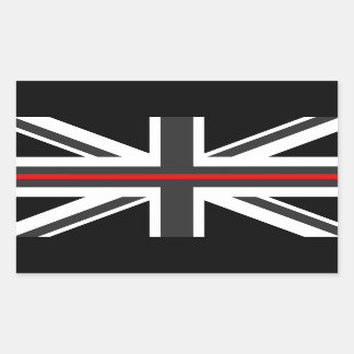 Sticker Rectangulaire Indicateur de la ligne rouge mince Royaume-Uni