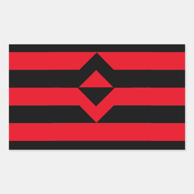 Sticker Rectangulaire Indicateur de la première fierté (Devant)