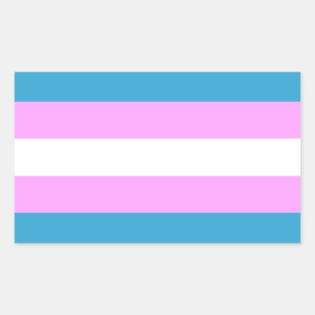 Sticker Rectangulaire Indicateur de trans personnalisé (Devant)