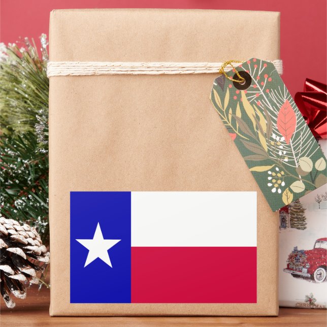 Sticker Rectangulaire Indicateur d'état du Texas (vacances)