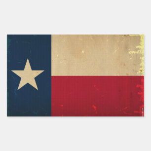 Sticker Rectangulaire Indicateur d'état du Texas VINTAGE