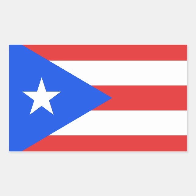 Sticker Rectangulaire Indicateur Porto Rico (Devant)