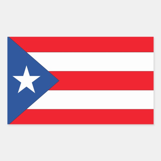 Sticker Rectangulaire Indicateur Porto Rico (Devant)