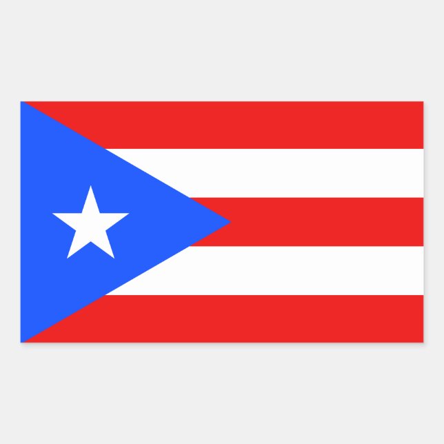 Sticker Rectangulaire Indicateur Porto Rico (Devant)