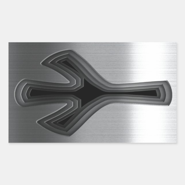 Sticker Rectangulaire Inoxydable (Devant)