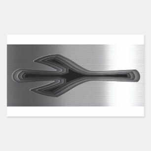 Sticker Rectangulaire Inoxydable