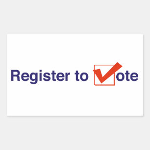 Sticker Rectangulaire Inscrivez-Vous Au Vote 2026