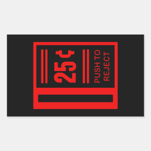 Sticker Rectangulaire Insérer Une Pièce Pour Jouer Jeu Vidéo Arcade