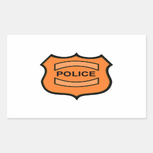 Sticker Rectangulaire Insigne de police