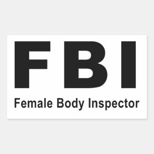 Sticker Rectangulaire Inspecteur du corps féminin