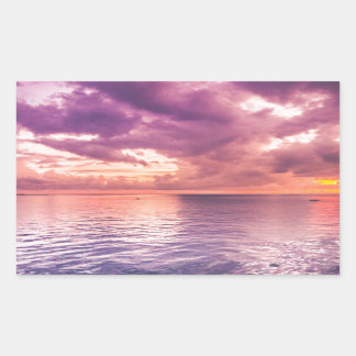 Sticker Rectangulaire Inspiration du coucher de soleil sur l'océan