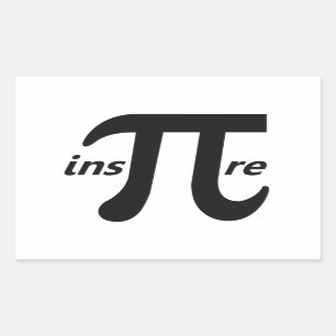 Sticker Rectangulaire Inspirer Symbole Pi Inspirationnel