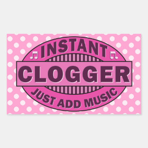 Sticker Rectangulaire Instantané Clogger juste ajouter de la musique ros