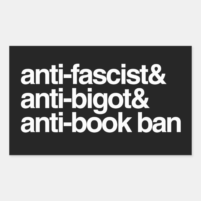 Sticker Rectangulaire Interdictions anti-livre (Devant)