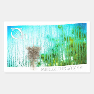 Sticker Rectangulaire intérieur de noël