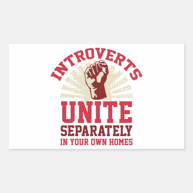 Sticker Rectangulaire Introverties Unite (Devant)