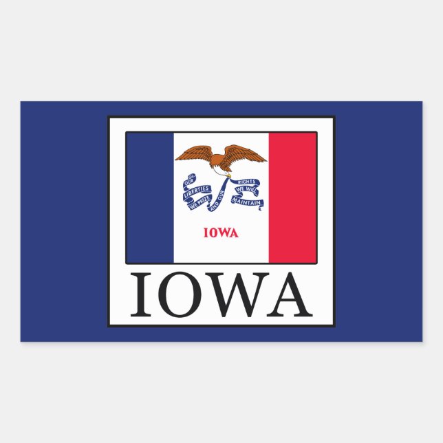 Sticker Rectangulaire Iowa (Devant)