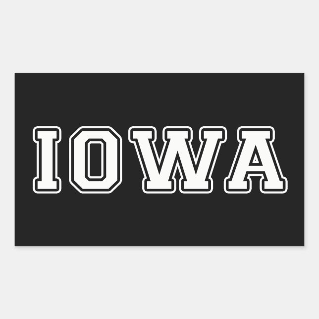 Sticker Rectangulaire Iowa (Devant)